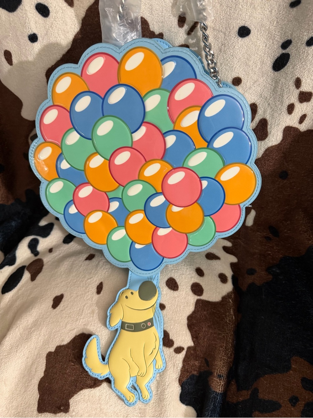 Loungefly Light Blue Multi Balloon Bouquet Dog Crossbody Bag